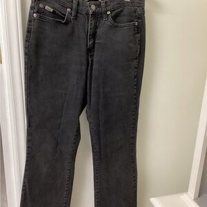 Lee jeans, relaxed boot cut, at the waist, black. Size 6short, 30